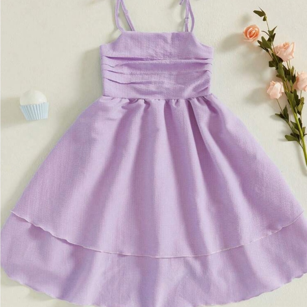 SHEIN Lilac Sleeveless Kids Dress